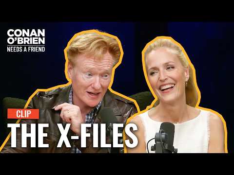 ジリアン・アンダーソン、X-ファイル脚本の秘訣を明かす | コナン・オブライエンは友達が欲しい (Gillian Anderson Reveals Secret Behind "X-Files" Scripts | Conan O'Brien Needs A Friend)