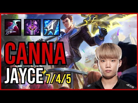 CANNA - JAYCE vs GNAR Top - KR Grandmaster - Patch 11.3 QUADRAKILL