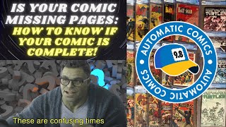 Is Your Comic Missing Pages - How To Know If Your Comic Is All There!