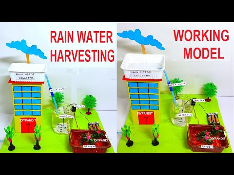 rain water harvesting working model 3d diy at home innovative and creative design howtofunda