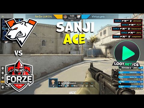 ЭЙС ОТ SANJI И АЛМАЗЕРА/ЧЕТВЕРТЬФИНАЛ! Virtus.pro vs forZe - LOOT.BET Season 8 - ЛУЧШИЕ МОМЕНТЫ CSGO