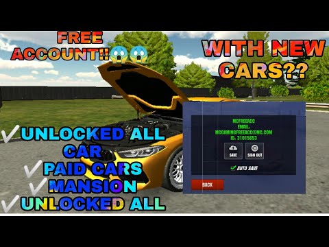 FREE ACCOUNT CAR PARKING MULTIPLAYER || NEW CARS || UNLOCK ALL || ALL PAID CARS AND HOUSE 4.7.4