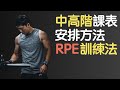 中高階課表安排方法|RPE課表安排法