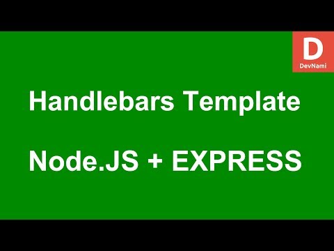 Express js How to use Handlebars with Express in Node js