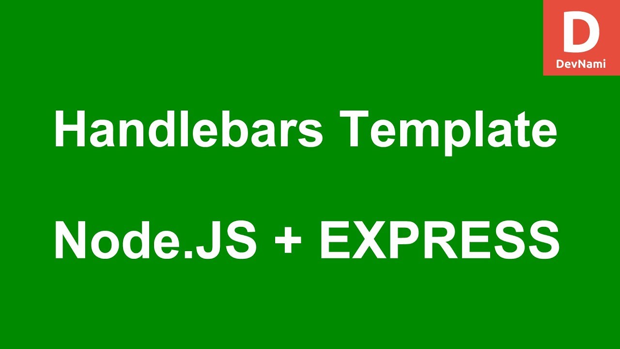 Express.js How to use Handlebars with Express in Node.js