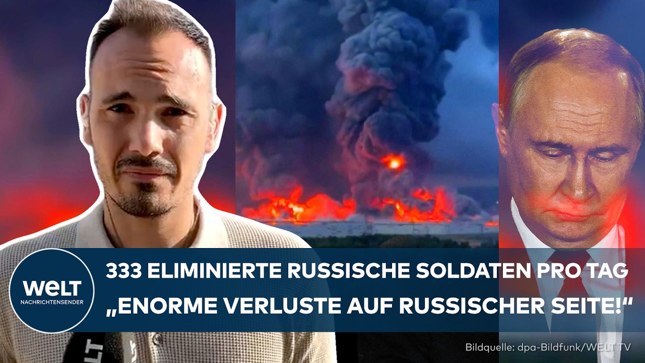PUTINS KRIEG: „Enorme Verluste auf russischer Seite!“ Ukraine meldet rund 333 tote Russen täglich!