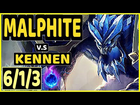 BEANSU (MALPHITE) vs KENNEN - 6/1/3 KDA TOP GAMEPLAY - EUW Ranked GRANDMASTER