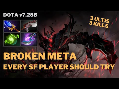 BEST SF META V7.28b SHADOW FIEND BURST BUILD. SHADOW FIEND DOTA 2 MAGIC BUILD ONE BUTTON DELETE