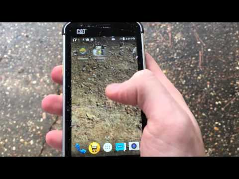 Caterpillar S40 smartphone wet screen test