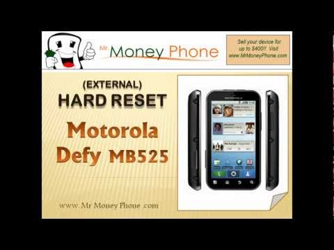 HARD RESET Motorola Defy MB525 (external) Master Reset (RESTORE to FACTORY condition) Video