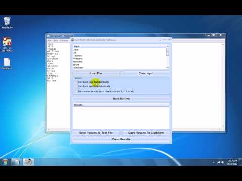Sort Text Lists Alphabetically Software