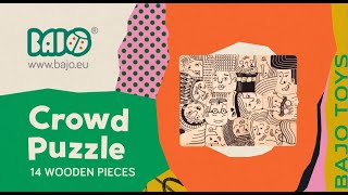 Oboustranné puzzle obličeje (28 dílků) Bajo