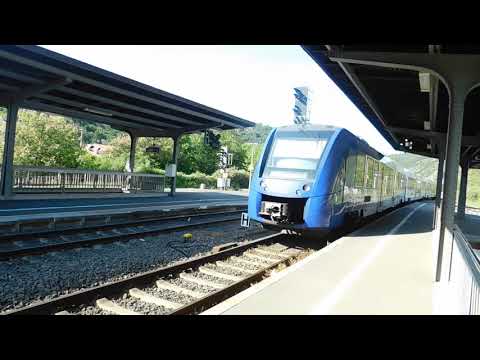 RE3 nach Mainz der Vlexx verlässt Bad Münster am Stein