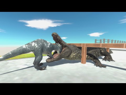 PURUSSAURUS TRAPPED ON WOBBLY BRIDGE vs UNITS - Animal Revolt Battle Simulator