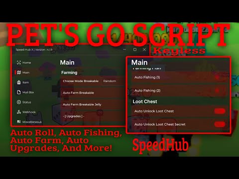 PET'S GO SCRIPT KEYLESS AUTI ROLL, AUTO FISHING, AUTO UPGRADES, AND MORE