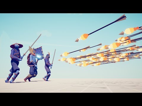 THOR & SHOGUN & SAMURAI DEFLECTING EVERYTHING - Totally Accurate Battle Simulator TABS