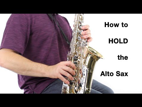 Alto Sax Beginner Lesson - How to Hold the Saxophone (Playing Position)