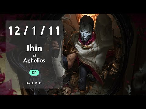 Jhin ADC vs Aphelios - KR Challenger Patch 13.21