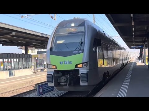 A RIDE ON THE BERN S BAHN! Riding the BLS Rabe515 Kiss “MUTZ” from Münsingen to Bern via Kiesen