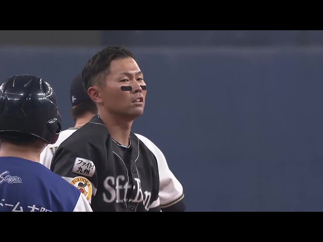 【8回表】ホークス・中村晃 フェンス直撃のタイムリー3ベースで1点差に迫る!! 2022年4月20日 オリックス・バファローズ 対 福岡ソフトバンクホークス