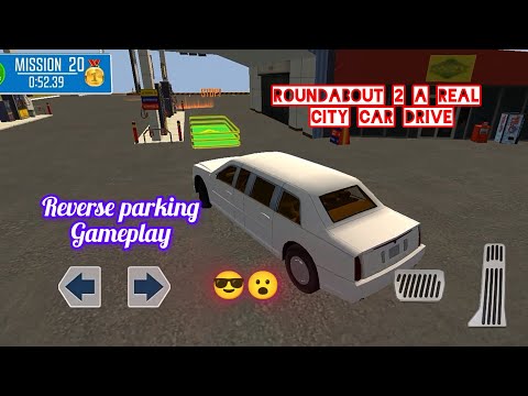Roundabout 2 a real city drive | Reverse car parking