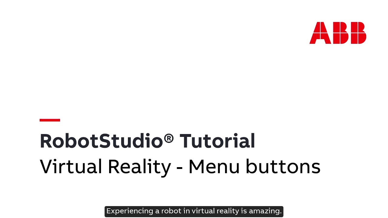 RobotStudio® Tutorial in VR - Menu Buttons