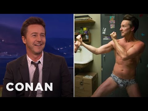 , title : 'Edward Norton On Pitching A Tent In "Birdman"  - CONAN on TBS'