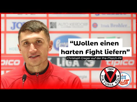 Press conference before the home game against Hansa Rostock with Marian Wilhelm and Christoph Gre...