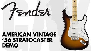 Video thumbnail for Fender - American Vintage '56 Stratocaster Demo at GAK by GAK