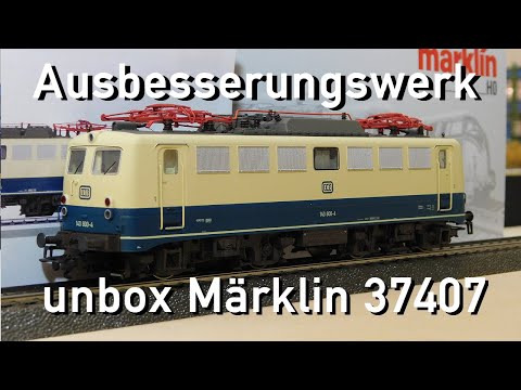 Ausbesserungswerk H0 unbox Märklin 37407 BR 140 800-4 Bundesbahn Epoche 4 Neuheit 2024 MHI ozeanblau