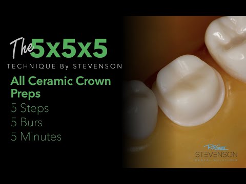 Preparacja zęba pod koronę pełnoceramiczną z użyciem techniki 5x5x5