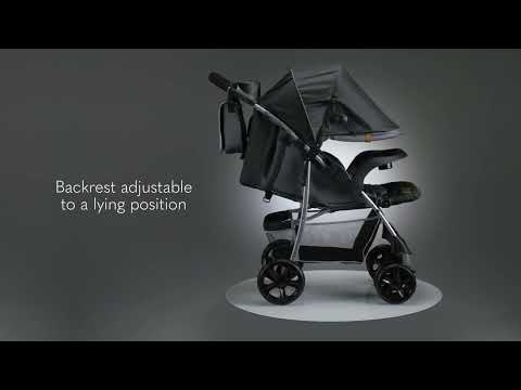 Lionelo - Carucior sport Emma Plus, Cu tavita, 2 Suporturi pentru pahar, Geanta accesorii