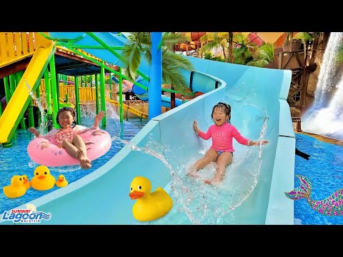 Main Perosotan Air dan Berenang di Waterpark Ombak dan Air Terjun - Playground Sunway Lagoon