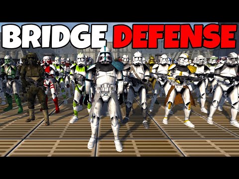 Can 300 Clones of Every Legion Hold the BRIDGE!? - Men of War: Star Wars Mod Battle Simulator