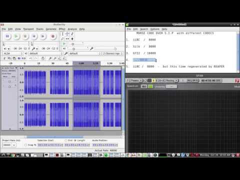 Morse Code over SIP voip call: 4 different audio codecs compared for morse tone quality