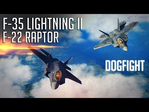F-22 Raptor Vs F-35 Lightning II Dogfight | Digital Combat Simulator | DCS |