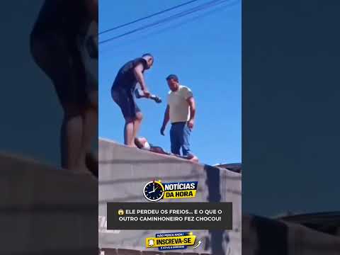 😱 ELE PERDEU OS FREIOS… E O QUE O OUTRO CAMINHONEIRO FEZ CHOCOU!
