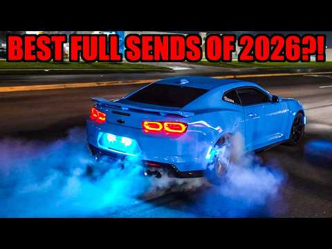 WILD BUILT CARS GO FULL SEND LEAVING CAR MEET! (Burnouts, Flames, Fly-bys, AND MORE!!!)