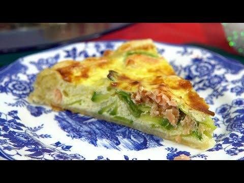 Torta di Pasta Sfoglia con Salmone affumicato e Zucchine _Ricetta Facile Torta Salata!!!