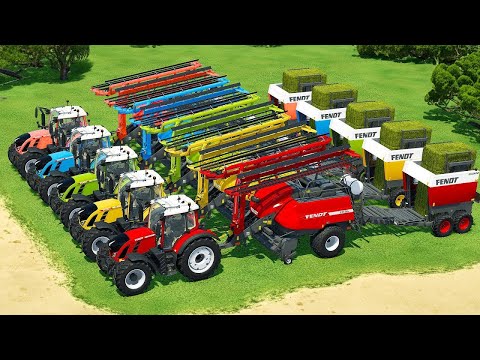 CUT GRASS, MAKE BALES AND TRANSPORT CARROTS WITH JOHN DEERE TRACTORS - Farming Simulator 22