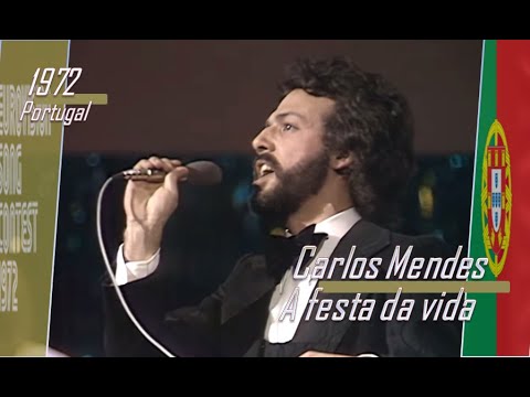 eurovision 1972 Portugal 🇵🇹 Carlos Mendes - A festa da vida ᴴᴰ