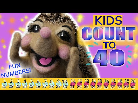 Kids Count to 40 with Missy May Hedgehog | Learn numbers to 40 | Numbers Song | Counting Fun