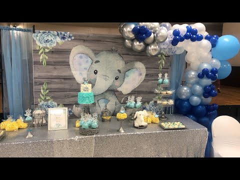 Elephant theme baby shower