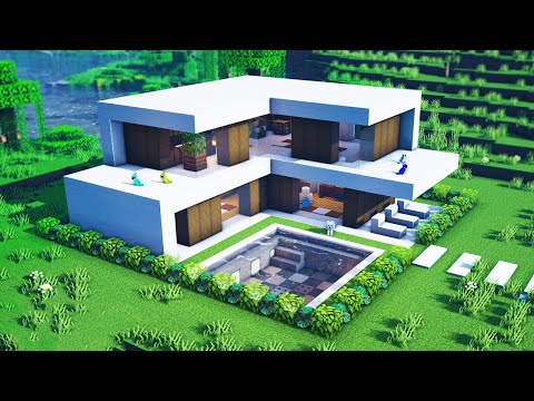 Minecraft Modernes Haus bauen 1.21 Tutorial - Moderne Villa bauen in Minecraft 1.20 Tutorial