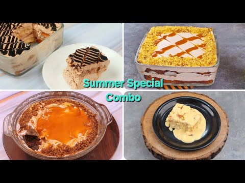 10 Minutes Cold Dessert Recipe🔥Quick & Easy Dessert |Summer Dessert | 4 Easy Dessert Combo