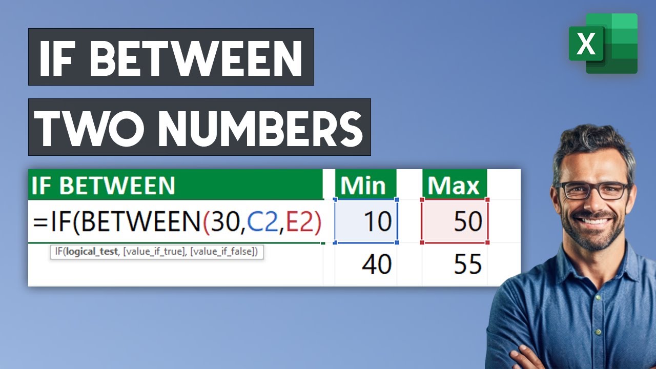 Excel IF Statement Between Two Numbers - IF number is BETWEEN two values