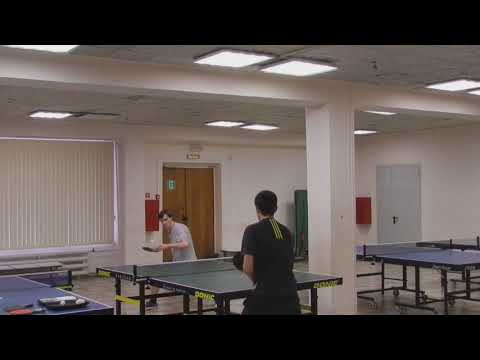 Настольный теннис Топ-спин слева-справа связка.