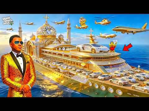 Franklin Touch Anything Become Diamond Gold Life! in GTA 5 in Telugu | SHINCHAN and CHOP