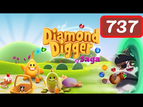 Diamond Digger Saga Level 737 - No Boosters