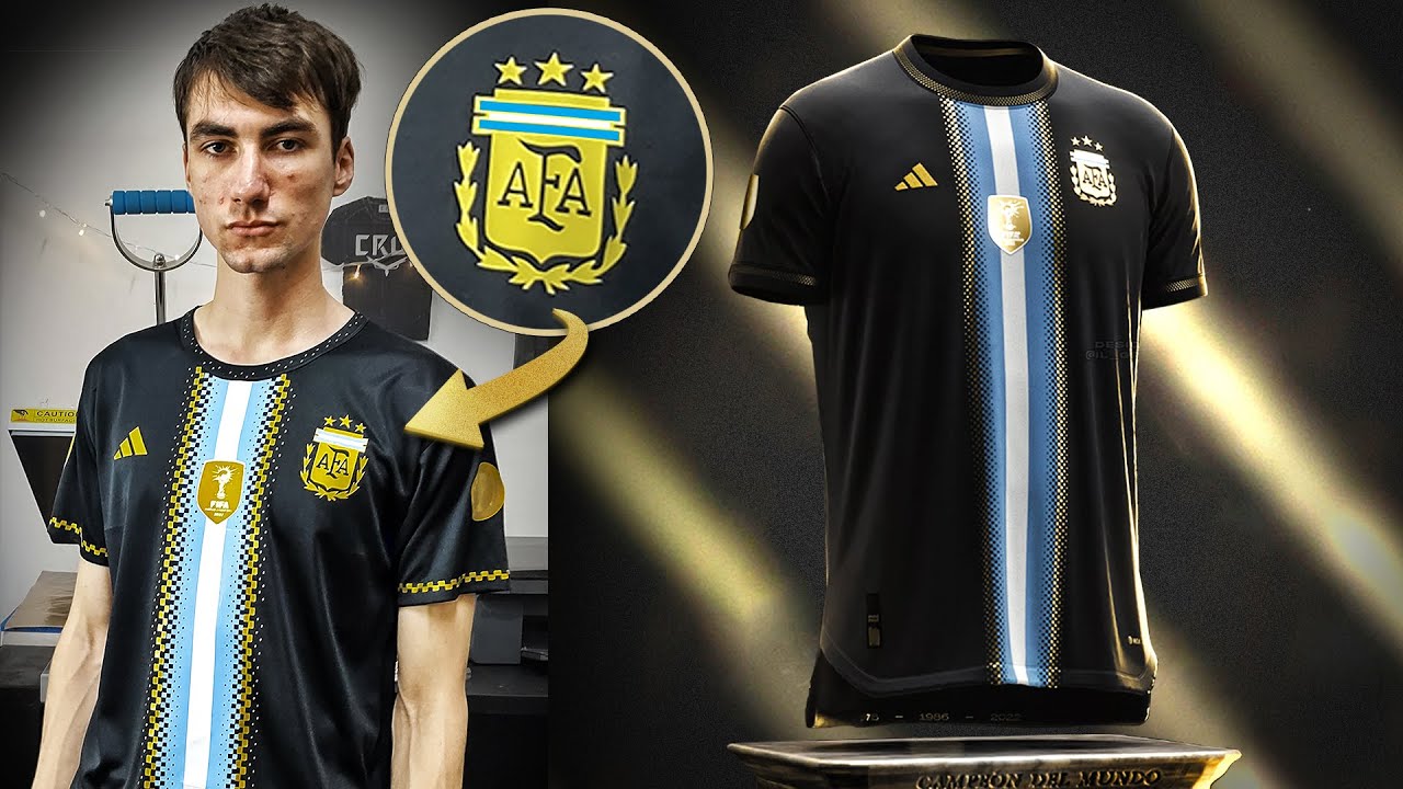 La CAMISETA más FAMOSA de ARGENTINA | Camiseta negra con 3 estrellas | Campeónes en Qatar 2022